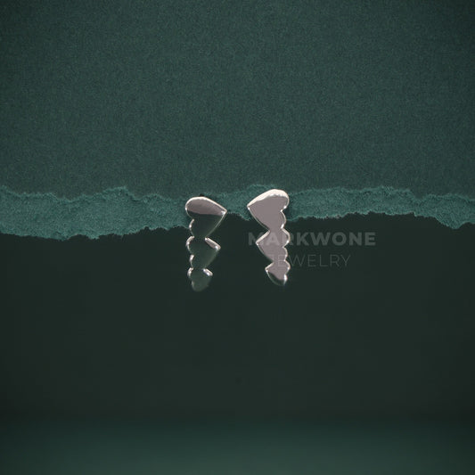 Heart Ear Climber Earrings