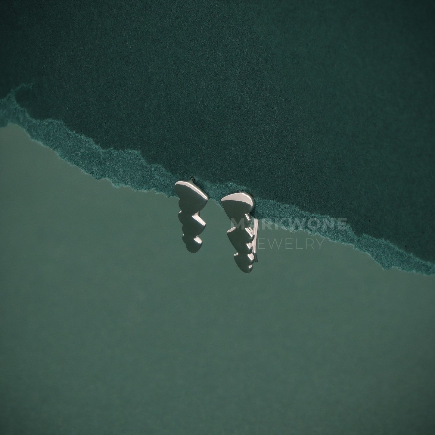 Heart Ear Climber Earrings