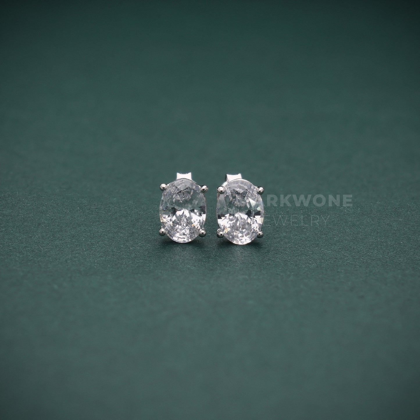 Oval-Cut Solitaire Stud Earrings