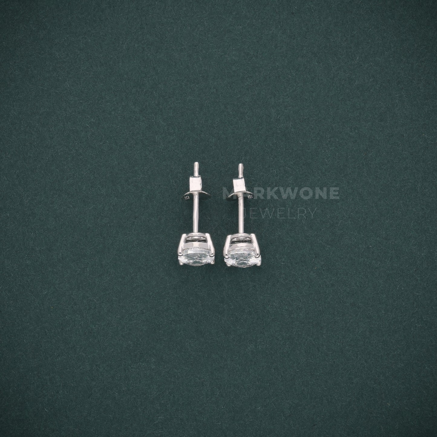 Oval-Cut Solitaire Stud Earrings