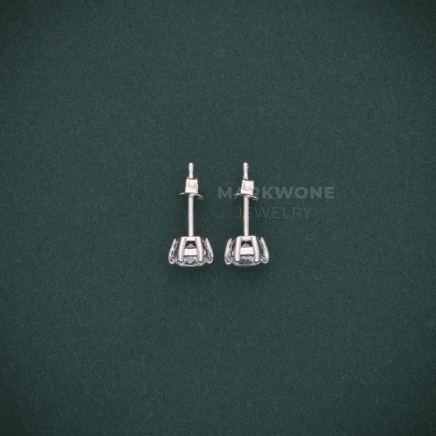 Six Prong Diamond Stud Earrings