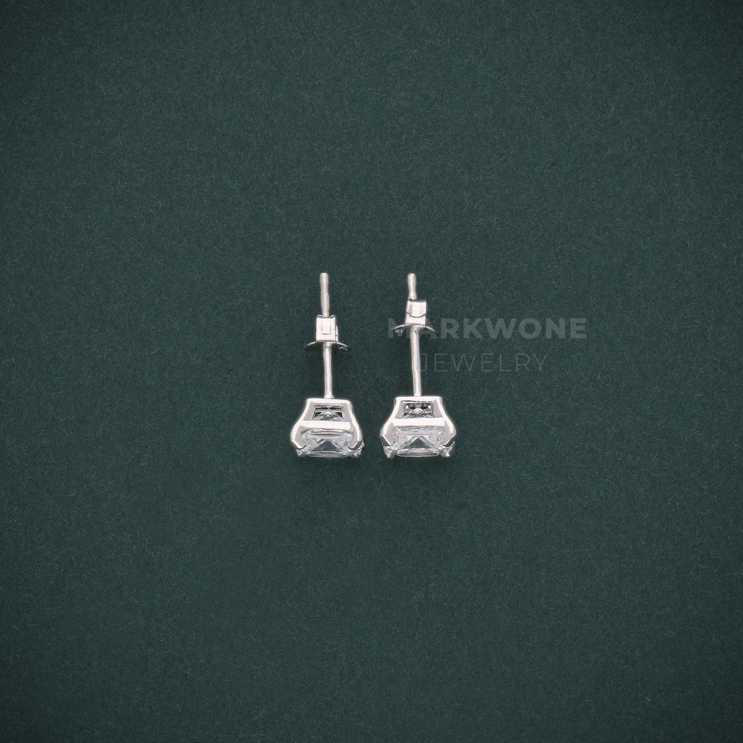 Cushion Cut  Solitaire Earrings