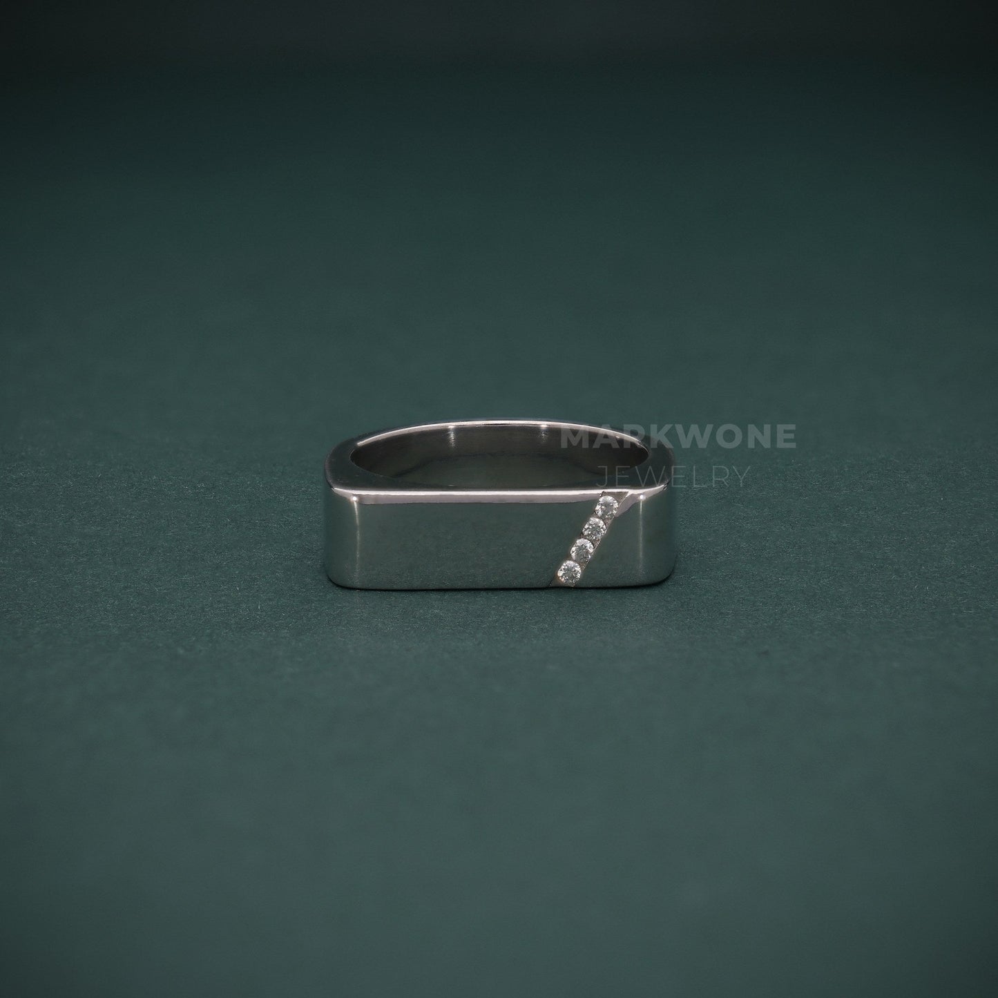 Diagonal Pave Band Ring