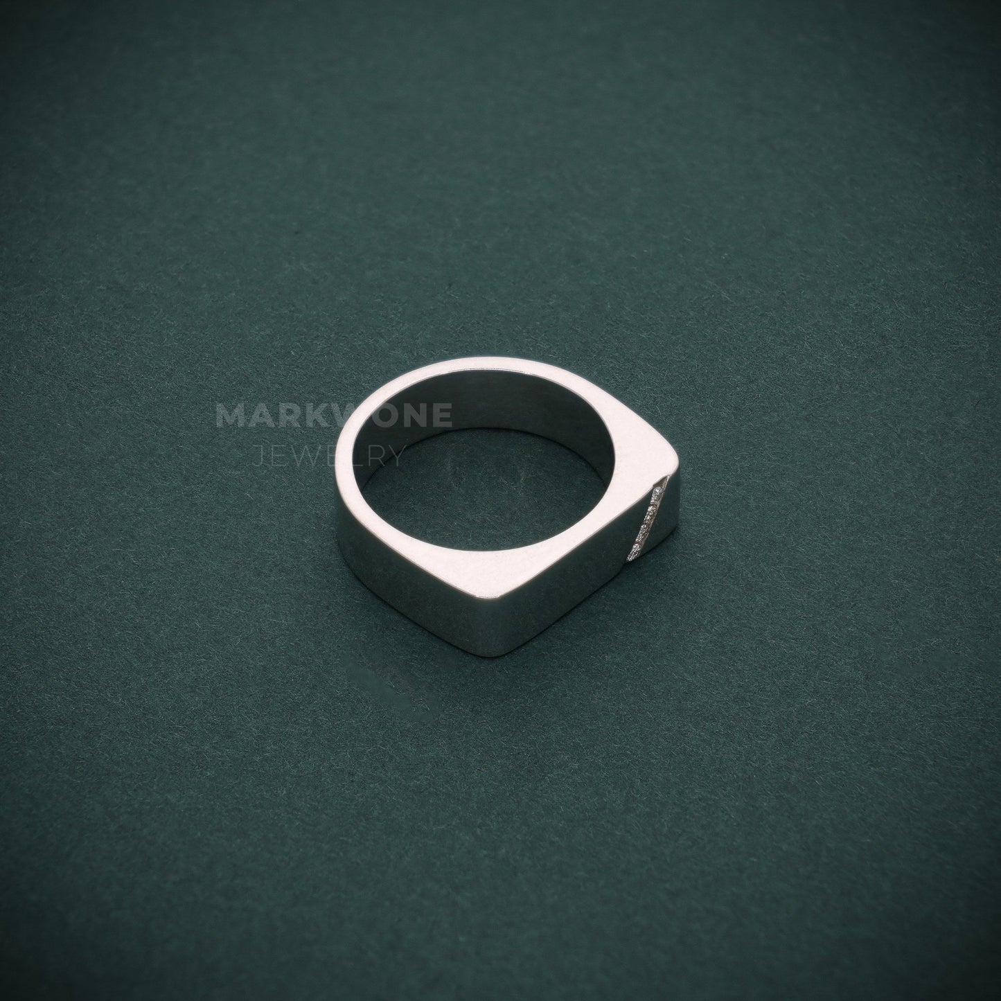 Diagonal Pave Band Ring