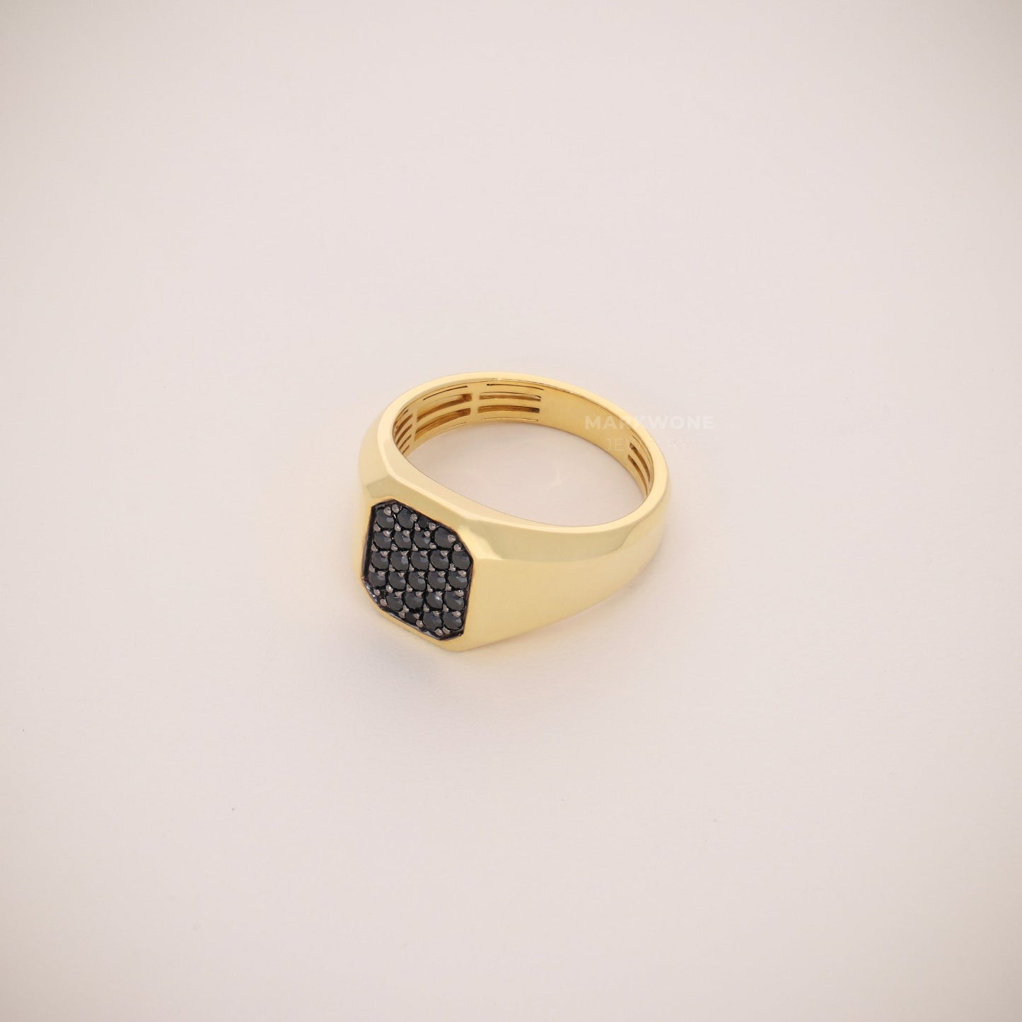 Black Stone Ring Men's
