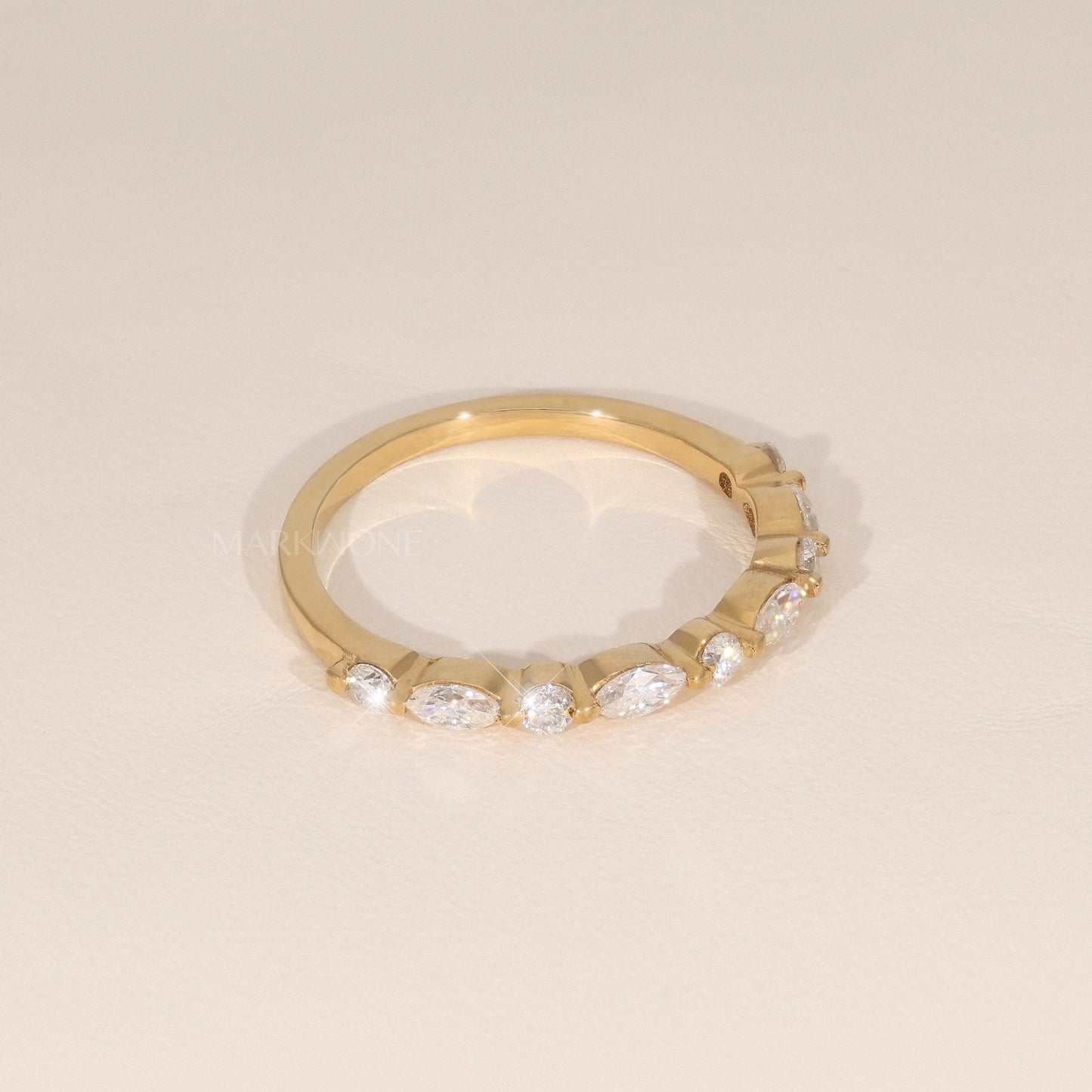 Round & Marquise Cut Band Ring