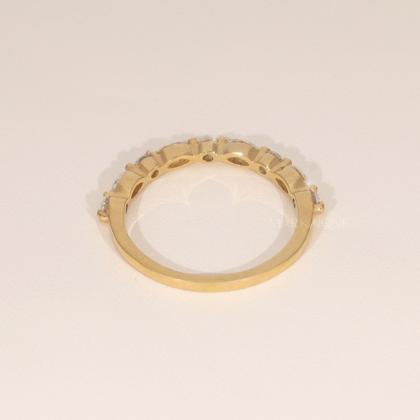 Round & Marquise Cut Band Ring