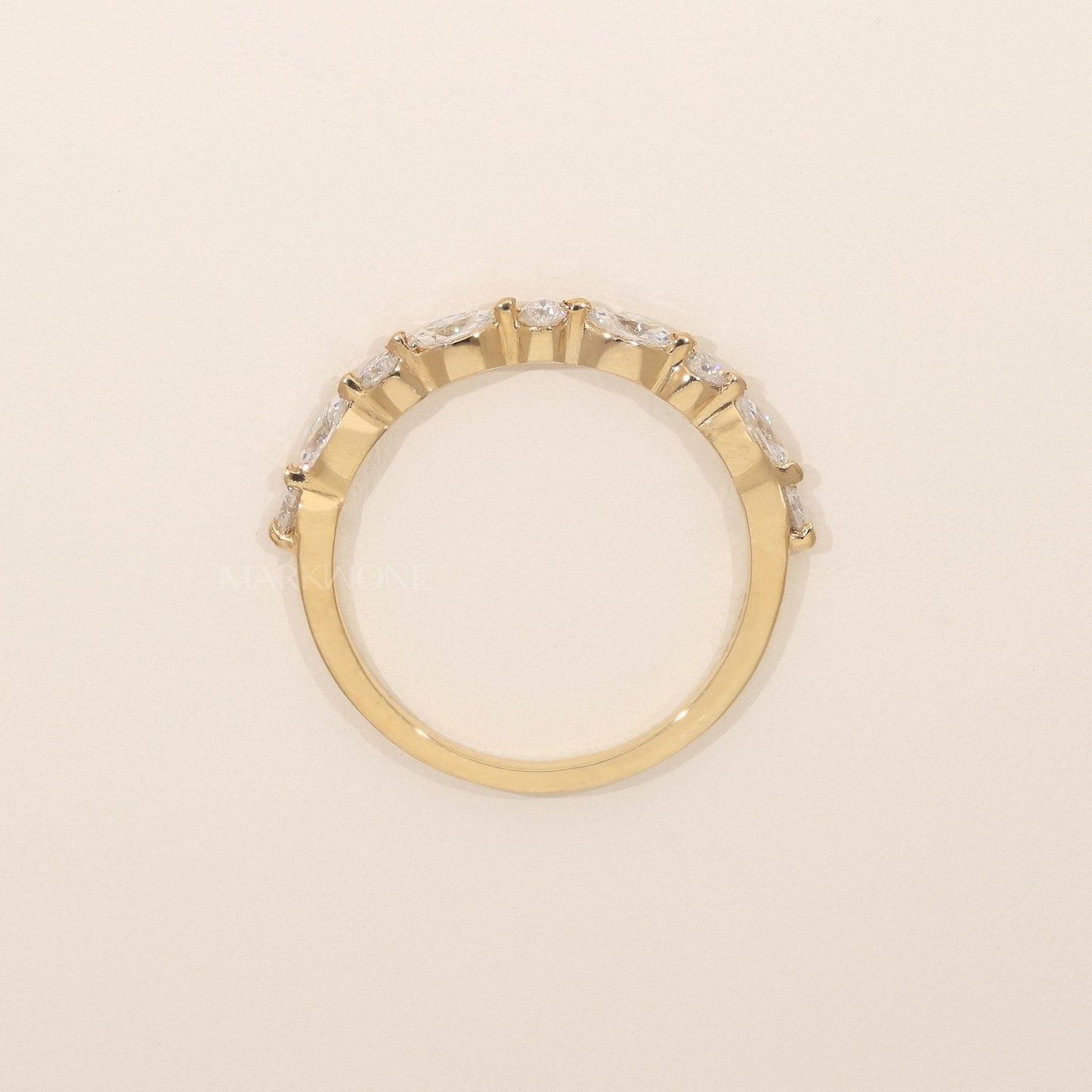 Round & Marquise Cut Band Ring