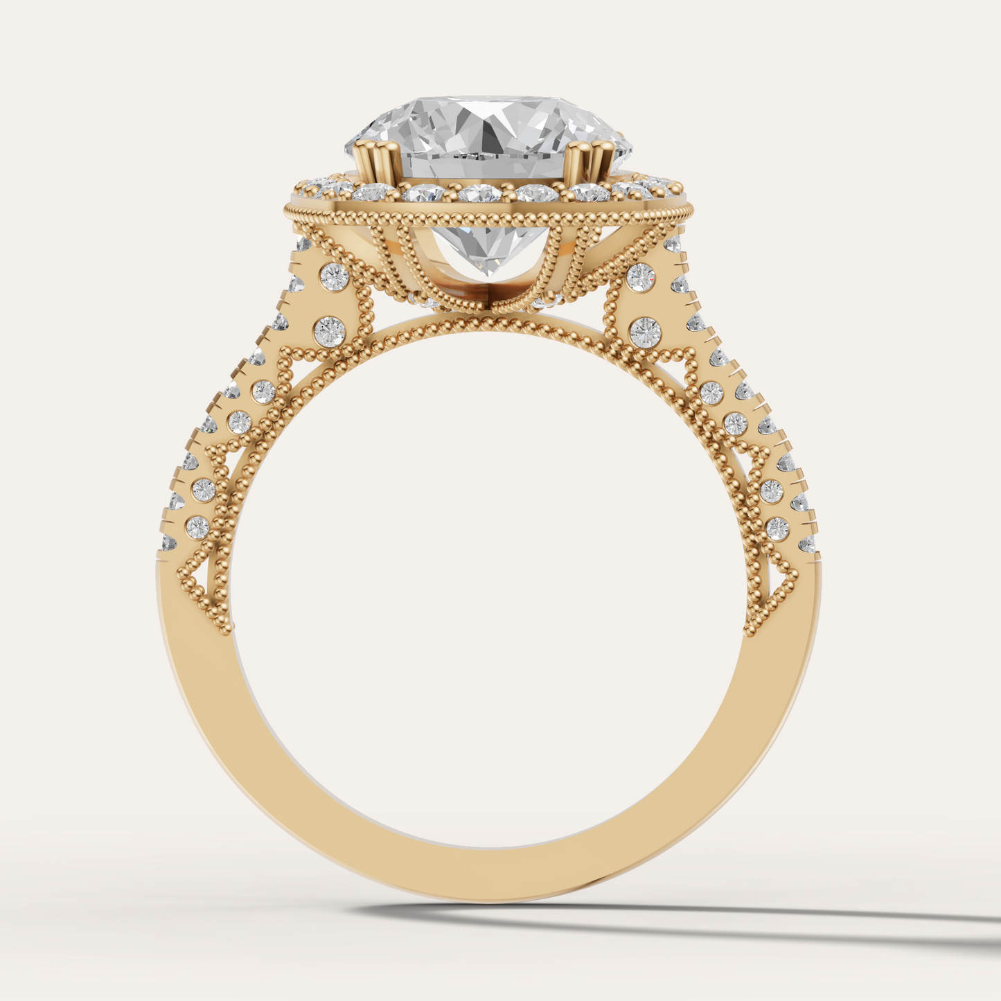 Halo engagement ring