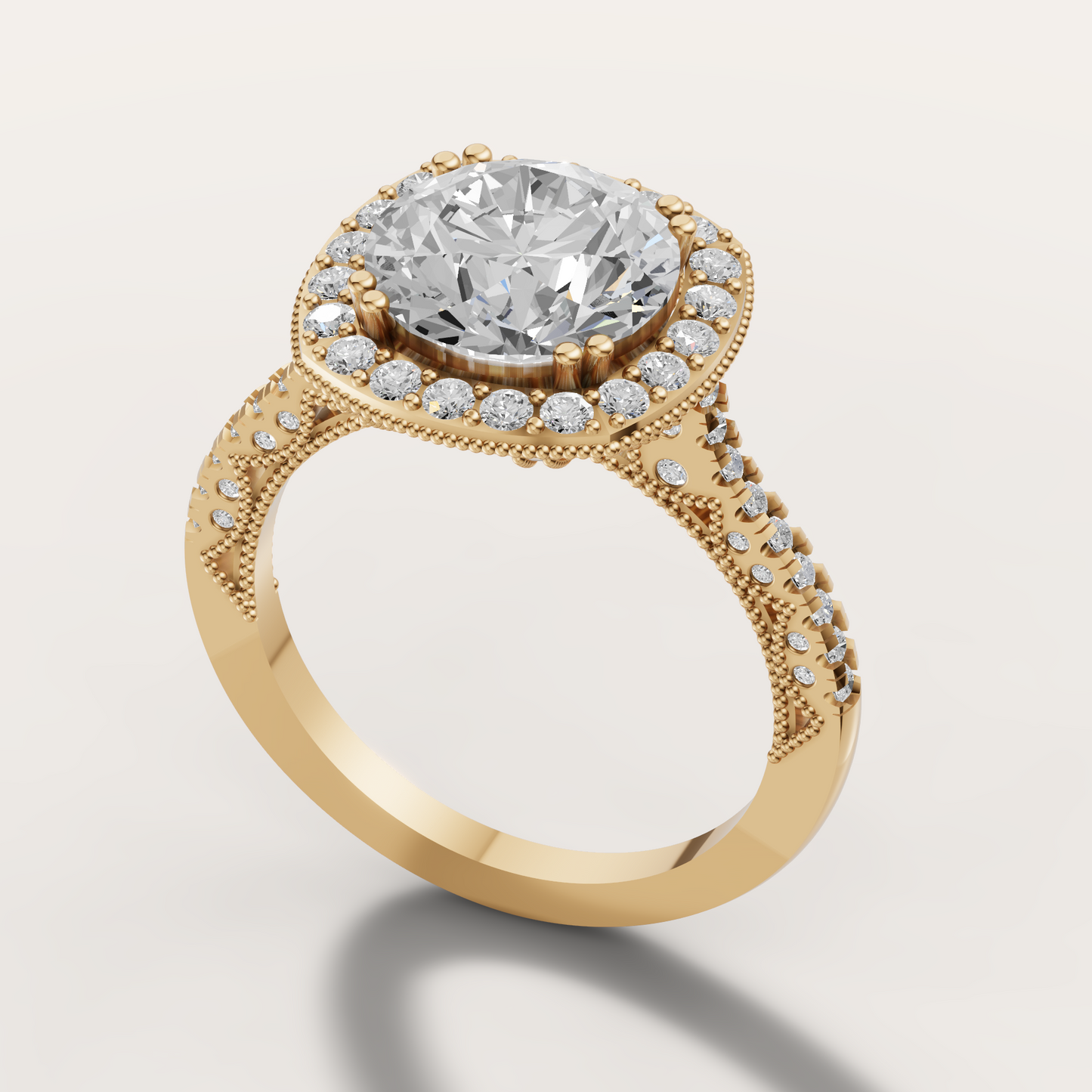 Halo engagement ring