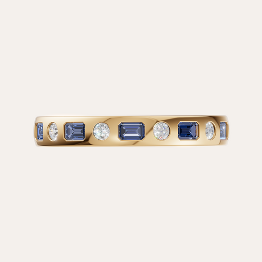Sapphire And Diamond Eternity Ring