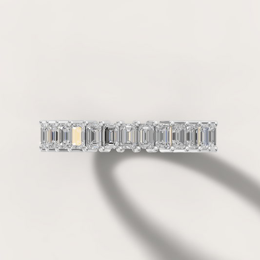 Emerald Cut Eternity Band
