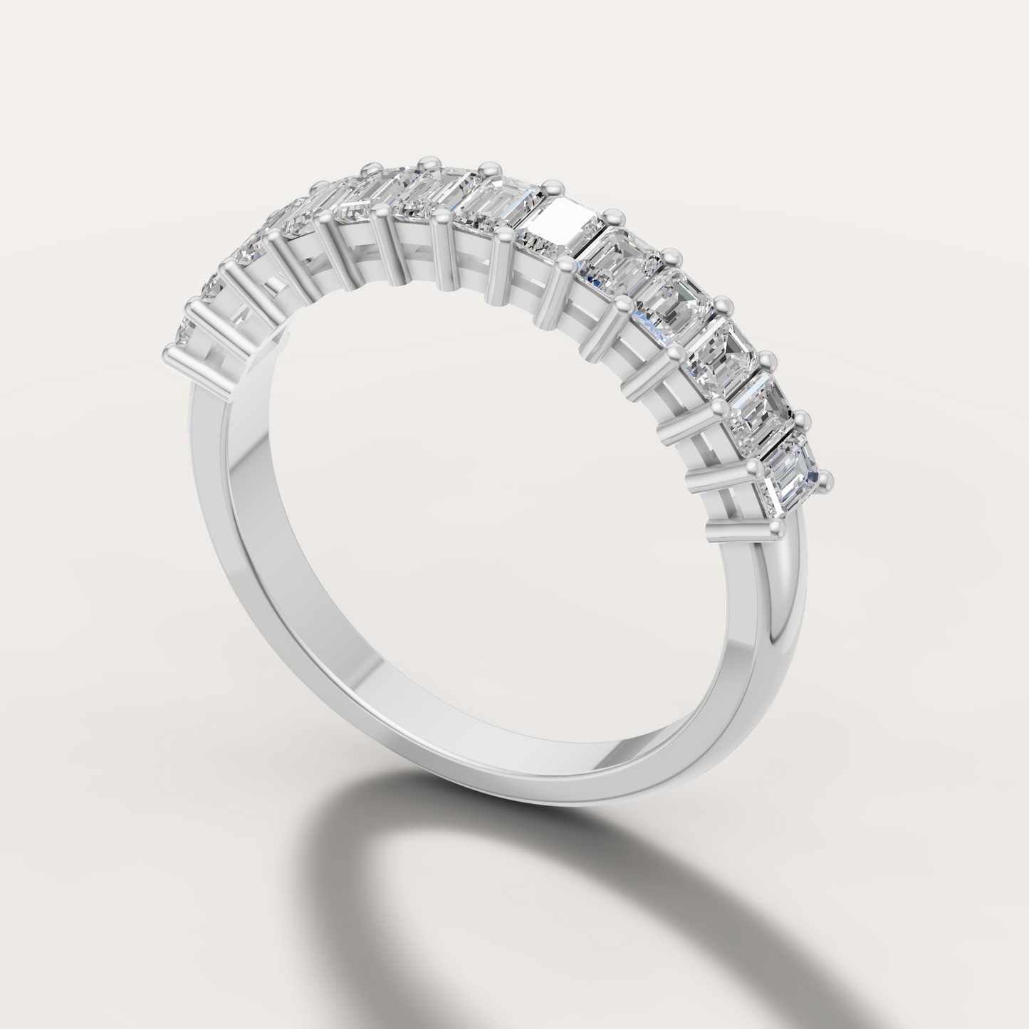 Emerald Cut Eternity Band