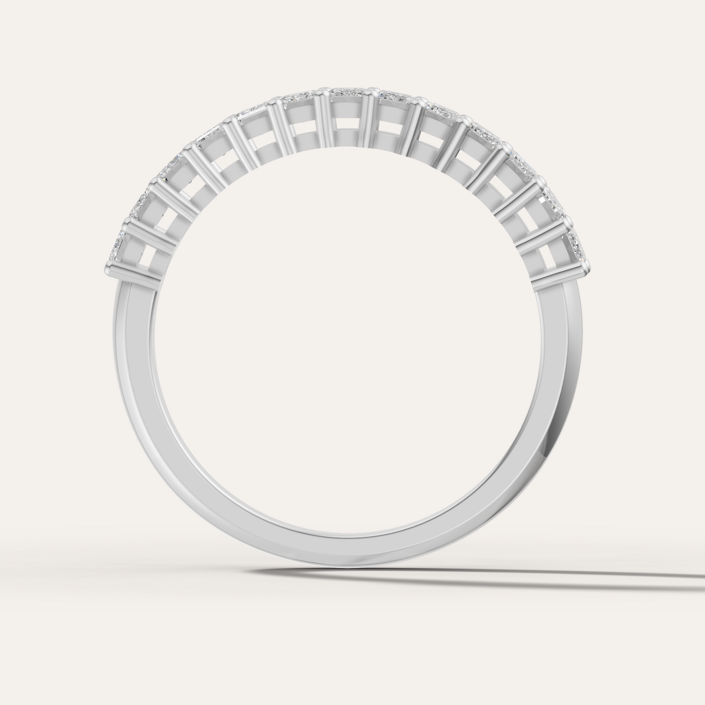 Emerald Cut Eternity Band