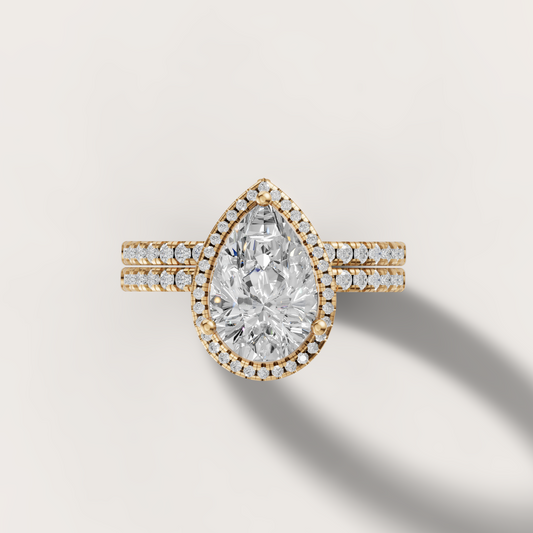 Pear Cut Teardrop Ring