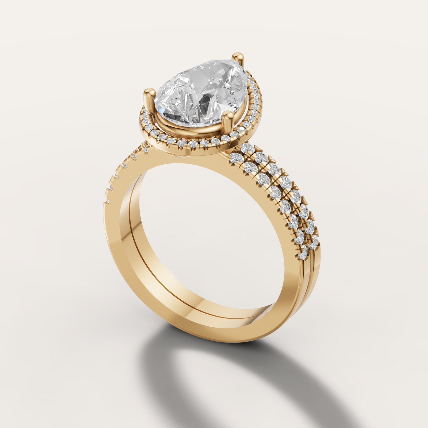 Pear Cut Teardrop Ring