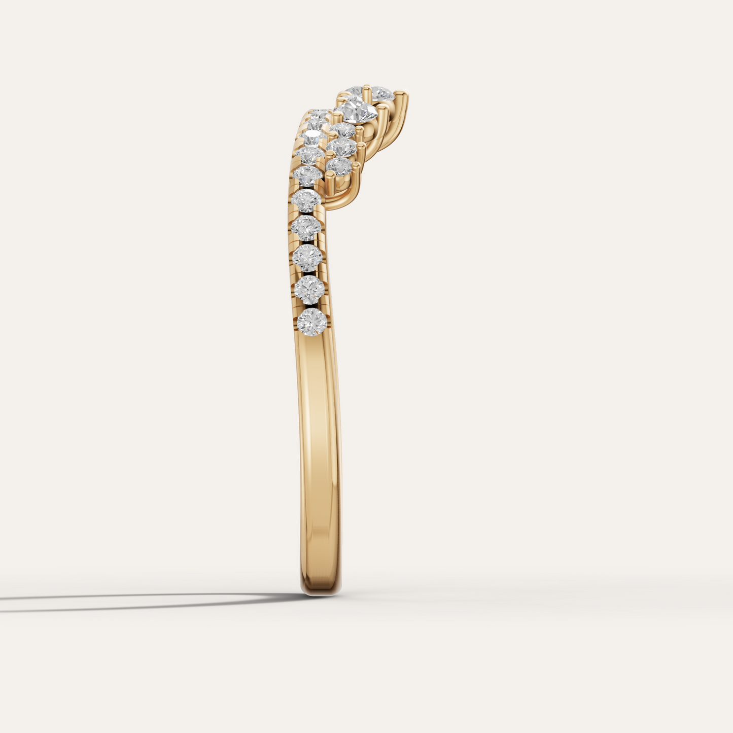 Curved Diamond Stacking Ring