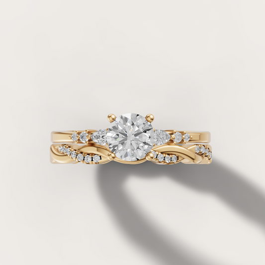 Round-Cut  Side Stone Ring