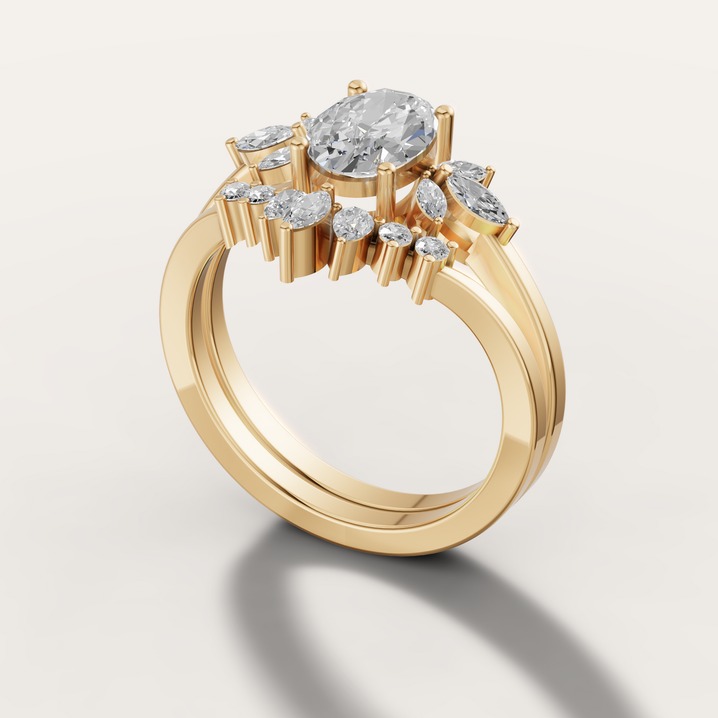 Leaf Design Diamond Ring