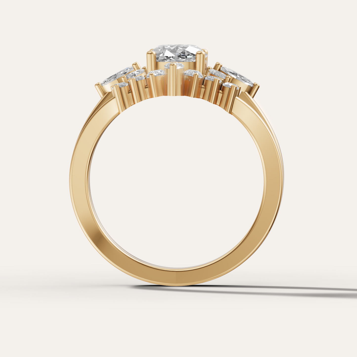 Leaf Design Diamond Ring