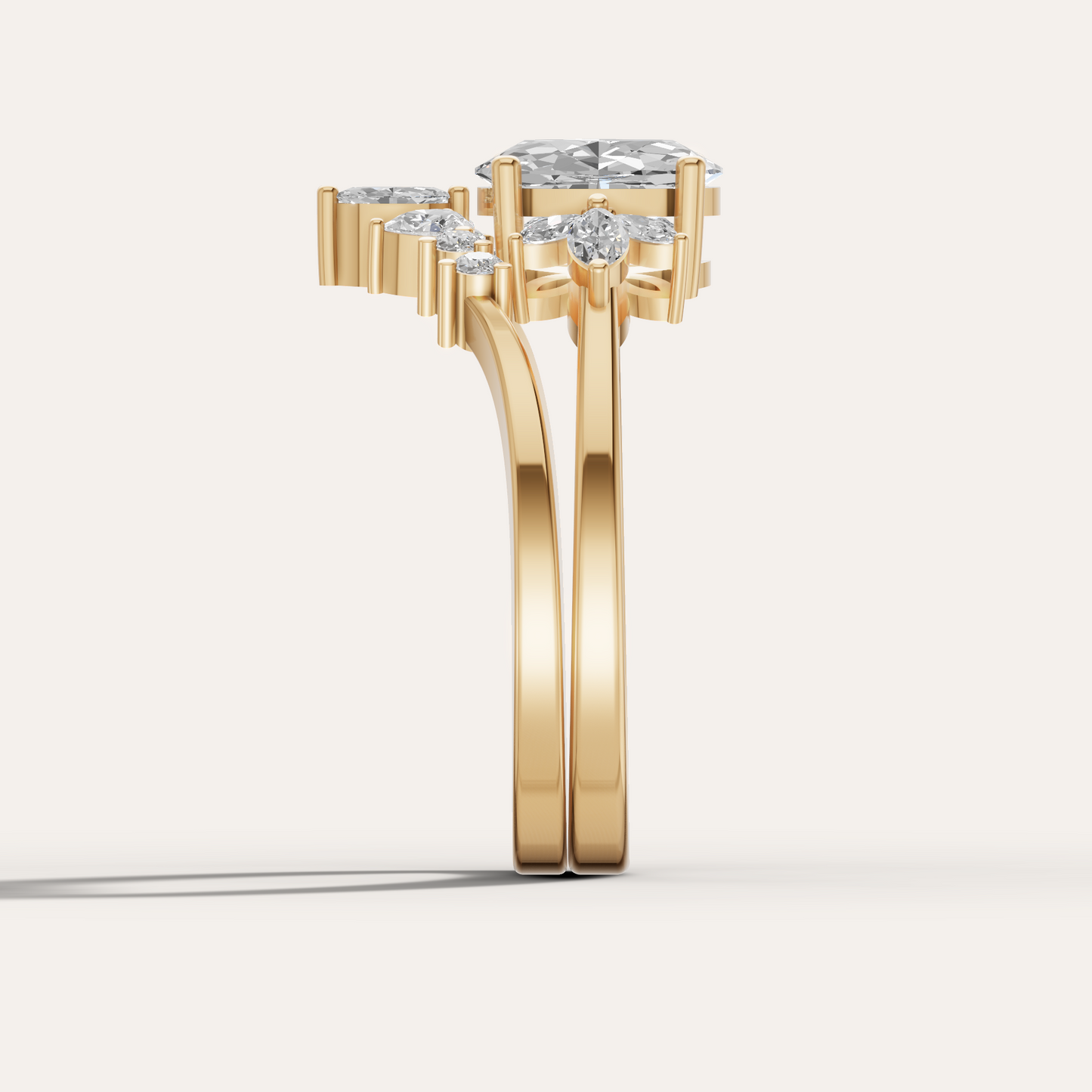 Leaf Design Diamond Ring