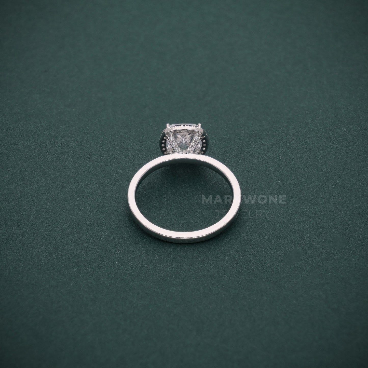 Cushion Cut Halo Ring
