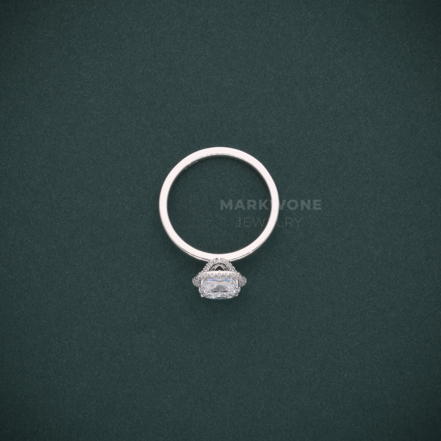 Cushion Cut Halo Ring