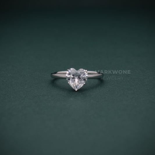Heart Cut Halo Ring