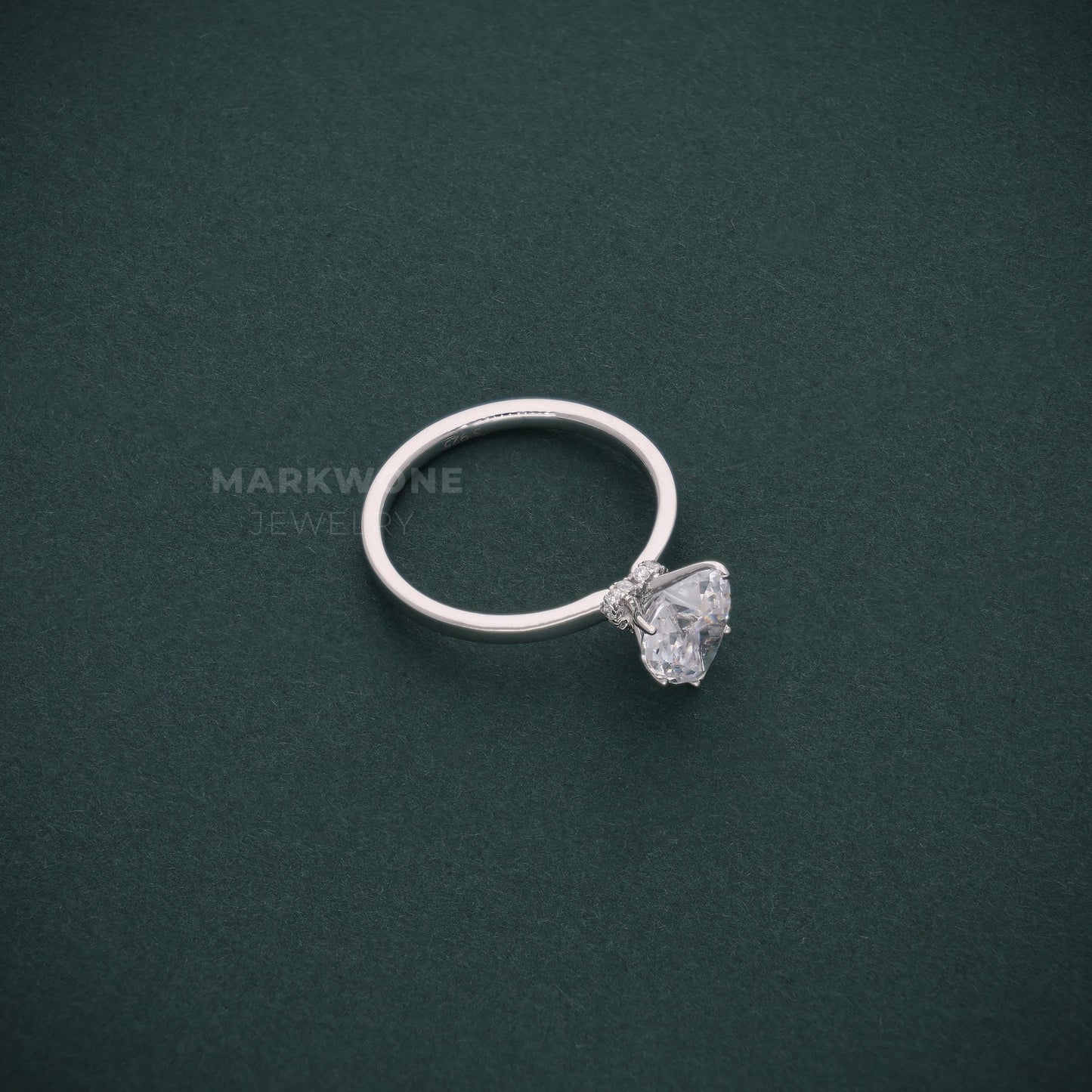 Heart Cut Halo Ring
