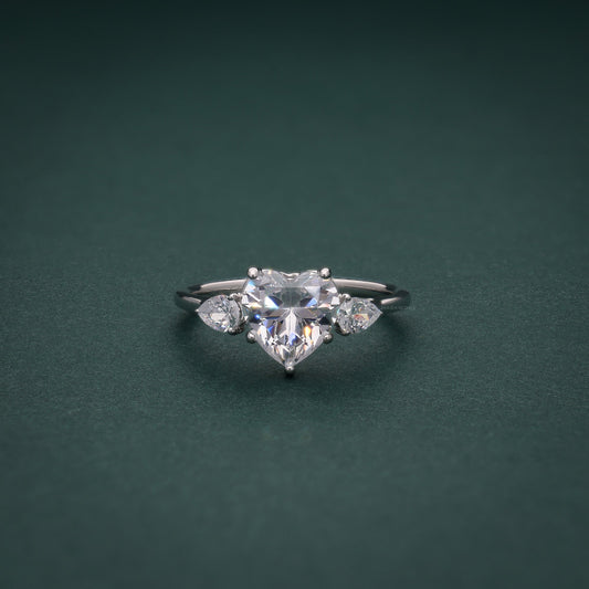 Heart Solitaire Ring