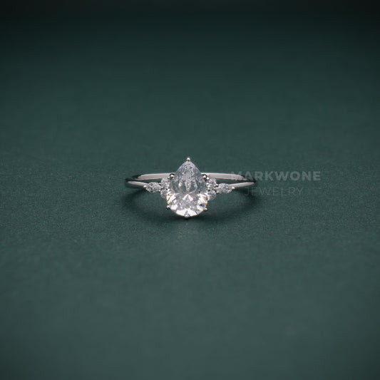 Pear-Cut Three-Stone Ring