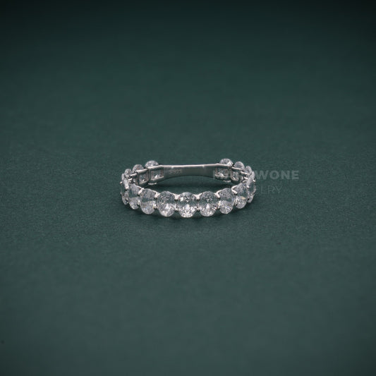 Oval Diamond Half-Eternity Ring