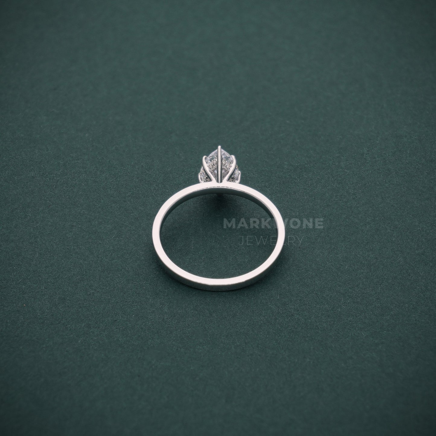 Pear-Cut Solitaire Diamond Ring