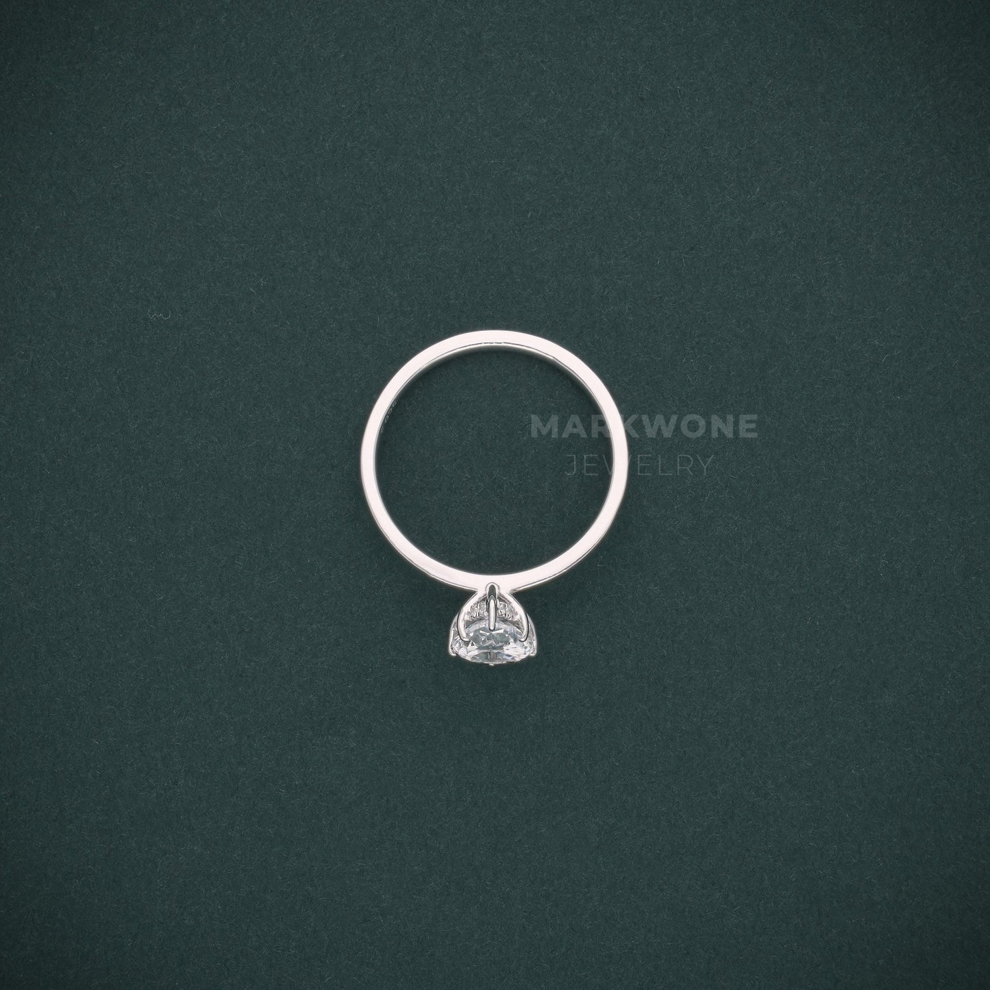 Pear-Cut Solitaire Diamond Ring