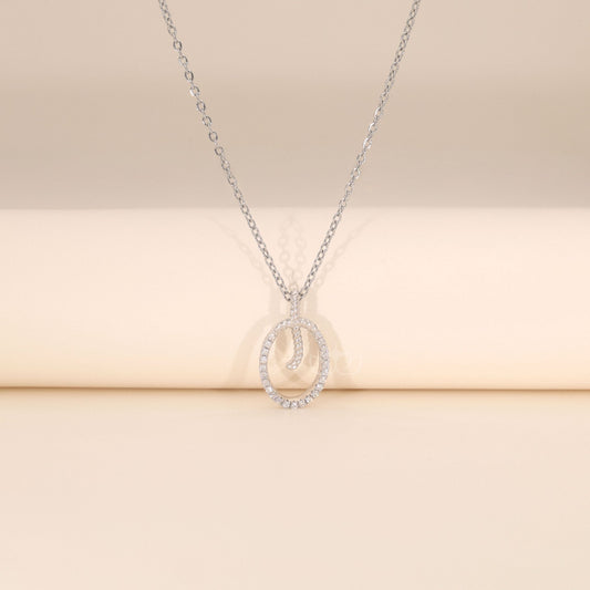 Oval shape Diamond Pendant & Chain