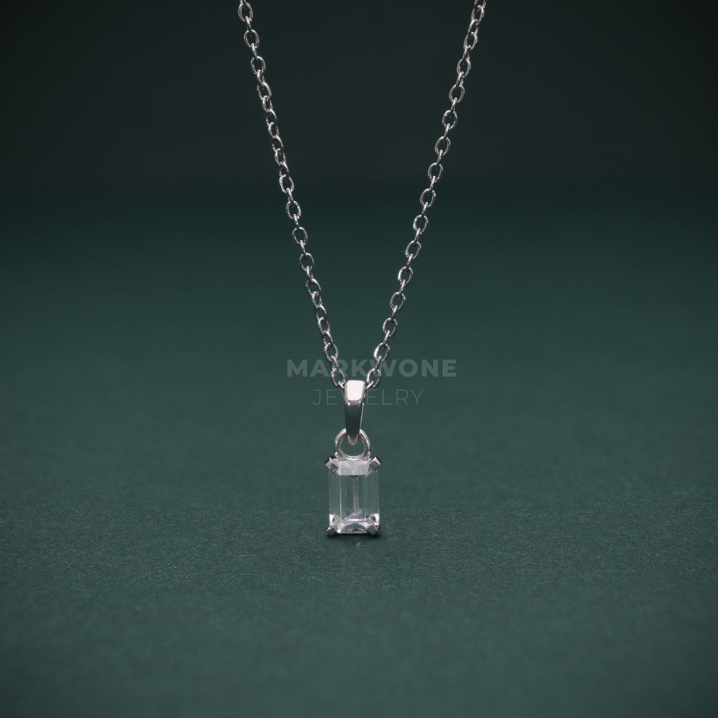 Emerald-cut Solitaire Pendant