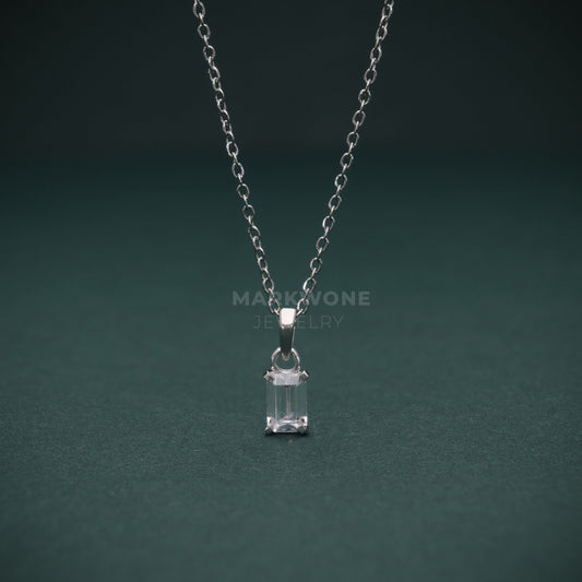Emerald-cut Solitaire Pendant