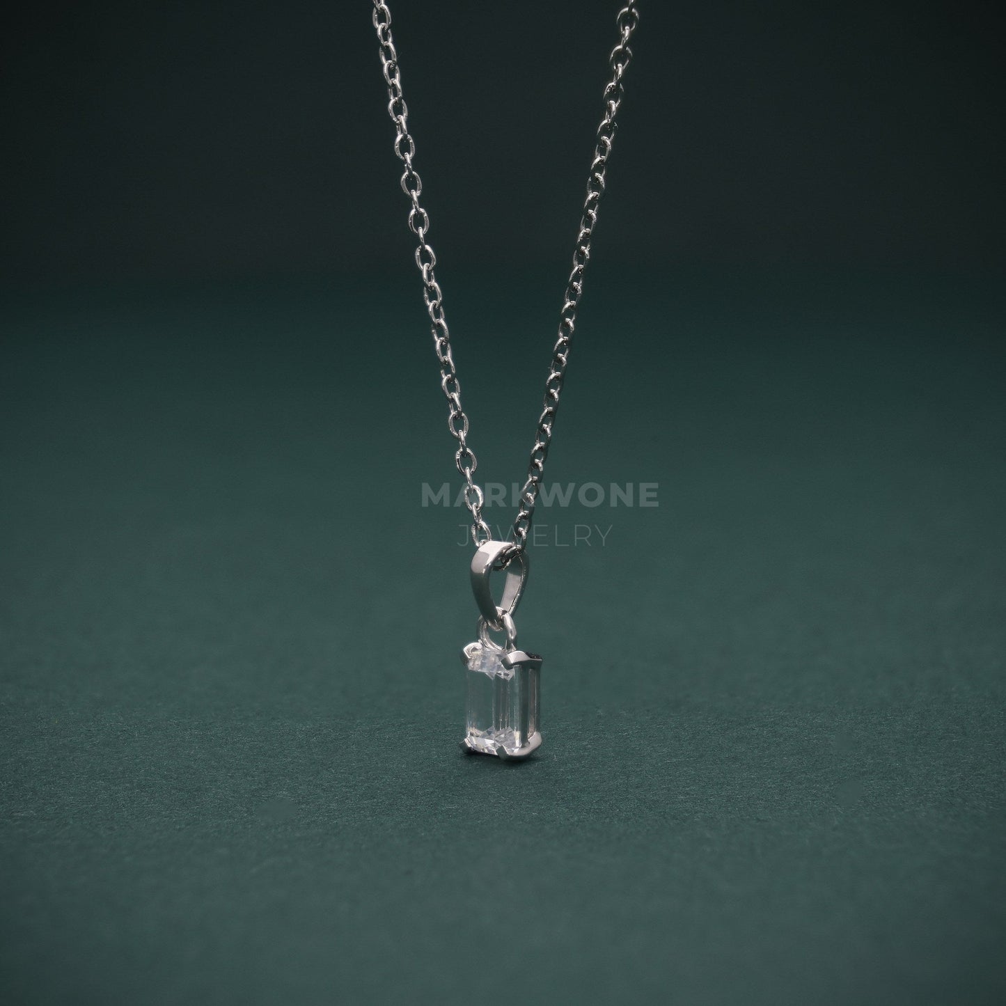 Emerald-cut Solitaire Pendant