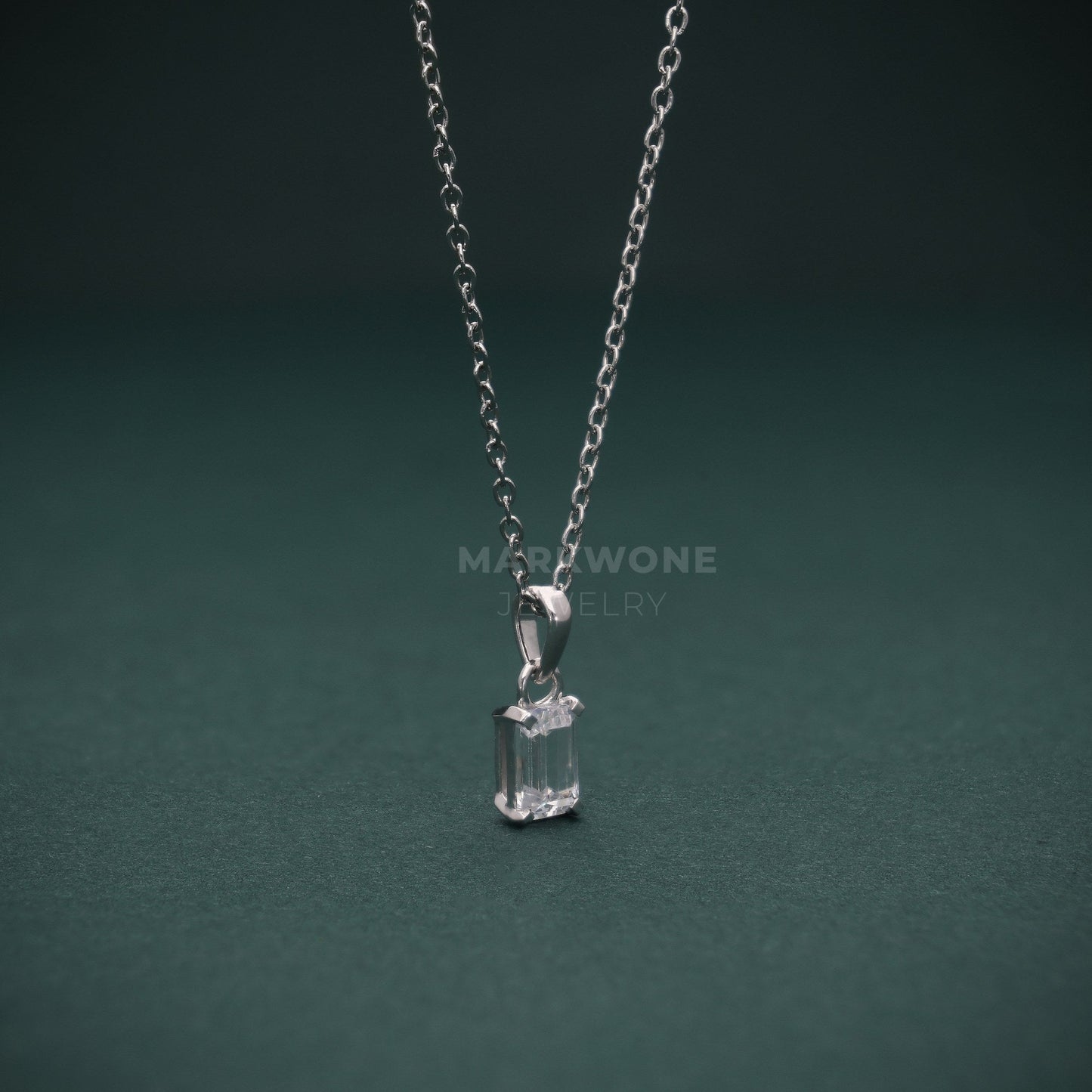 Emerald-cut Solitaire Pendant