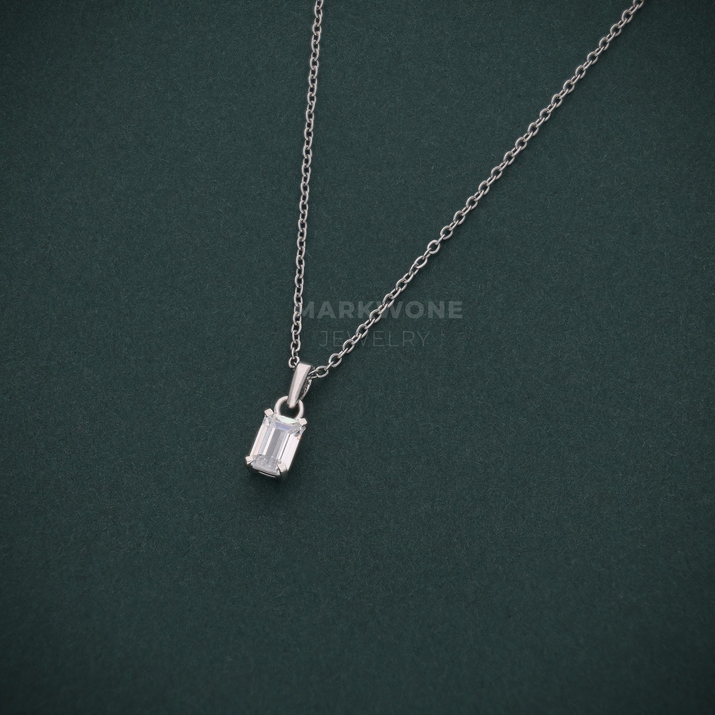 Emerald-cut Solitaire Pendant