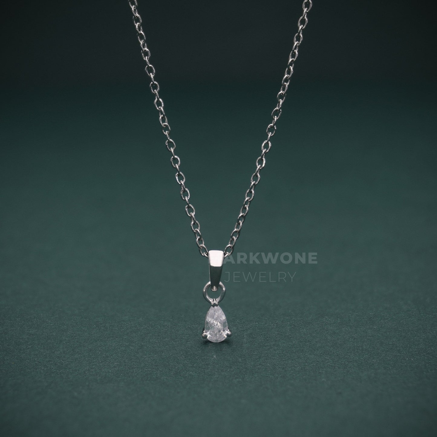 Pear-cut Solitaire Pendant