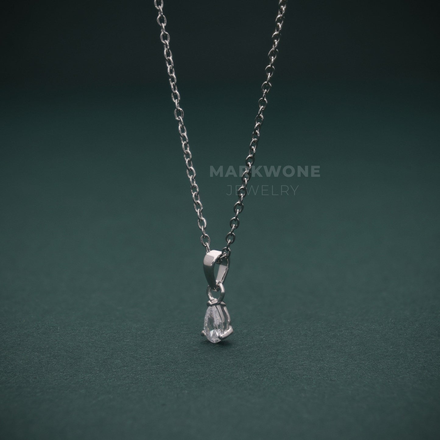 Pear-cut Solitaire Pendant