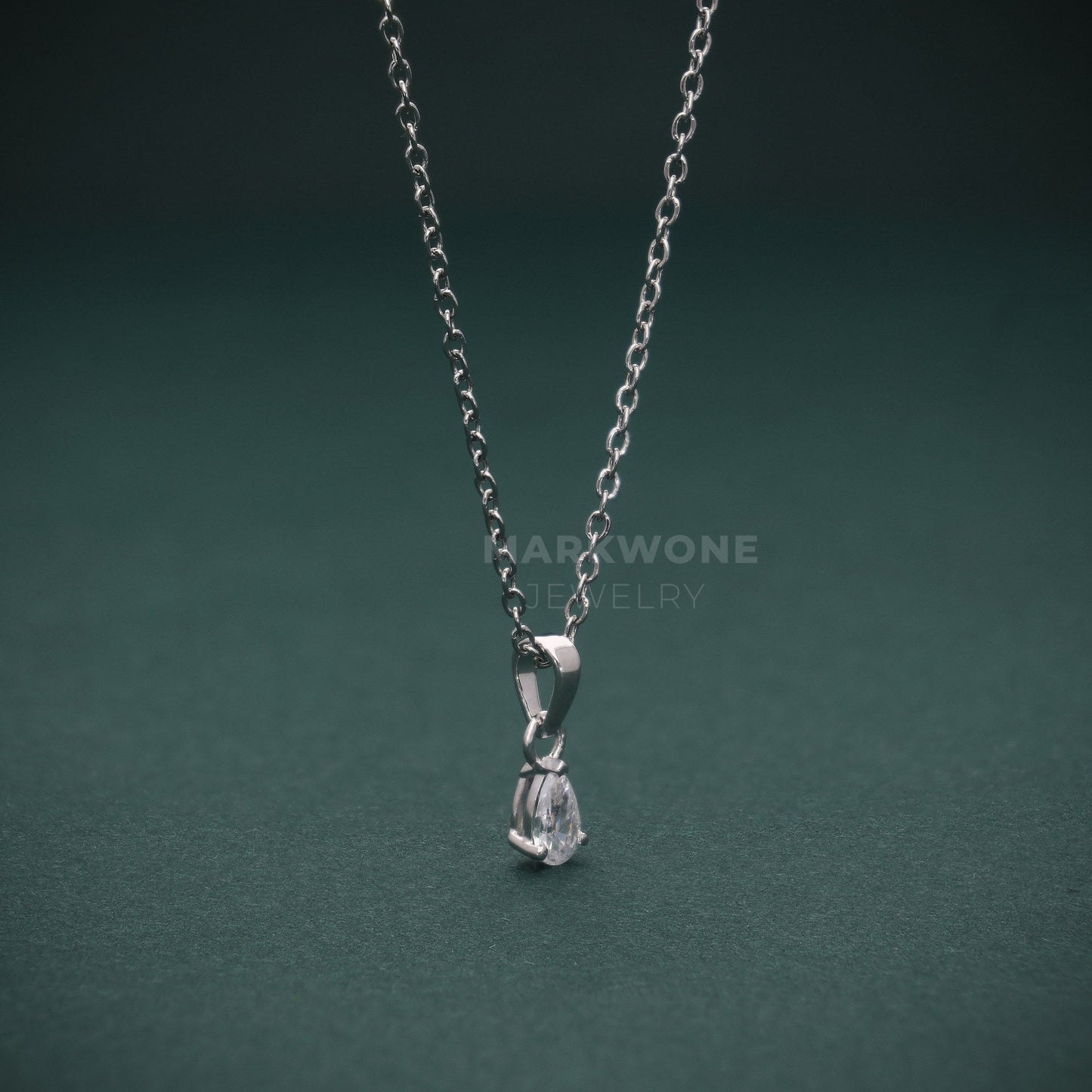 Pear-cut Solitaire Pendant