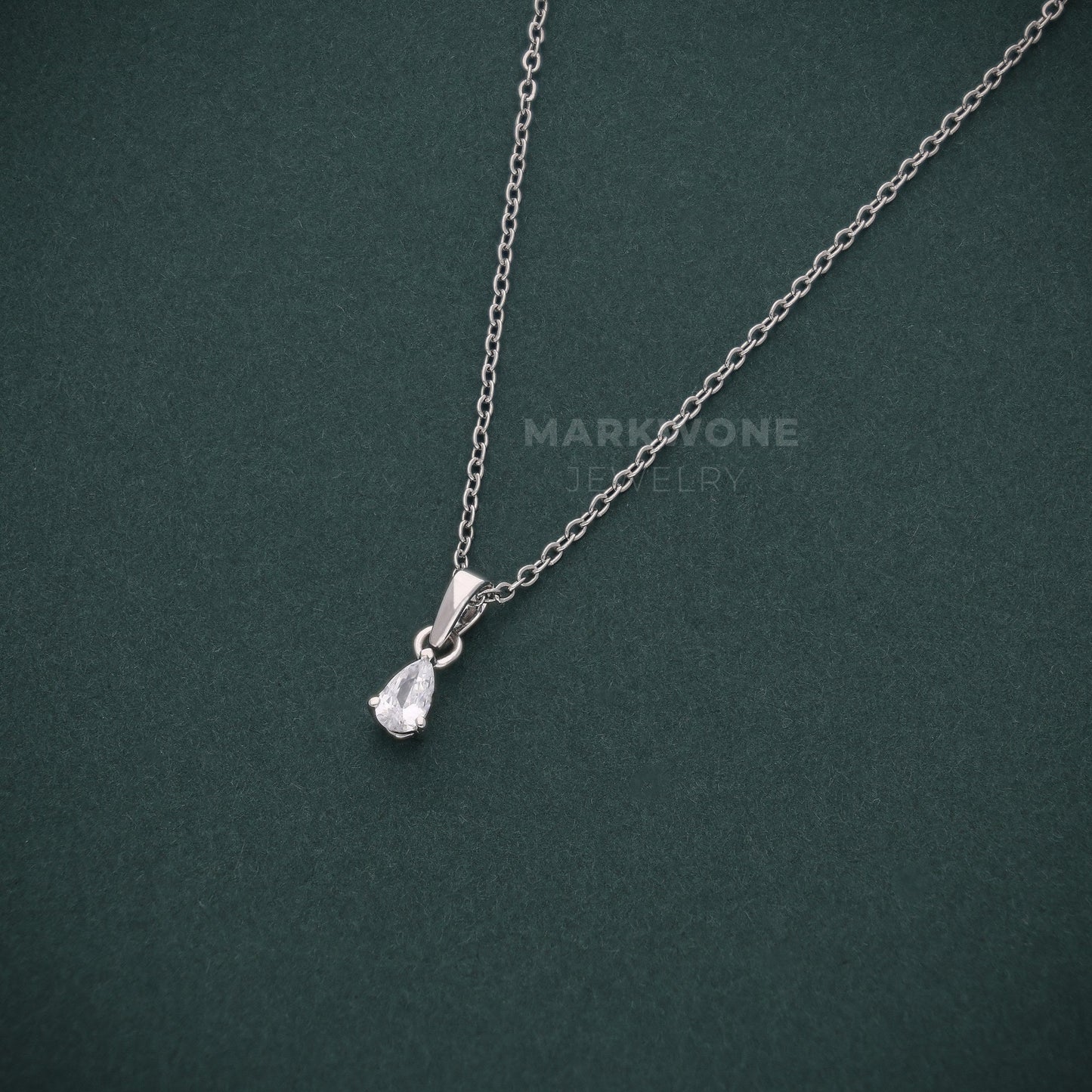 Pear-cut Solitaire Pendant