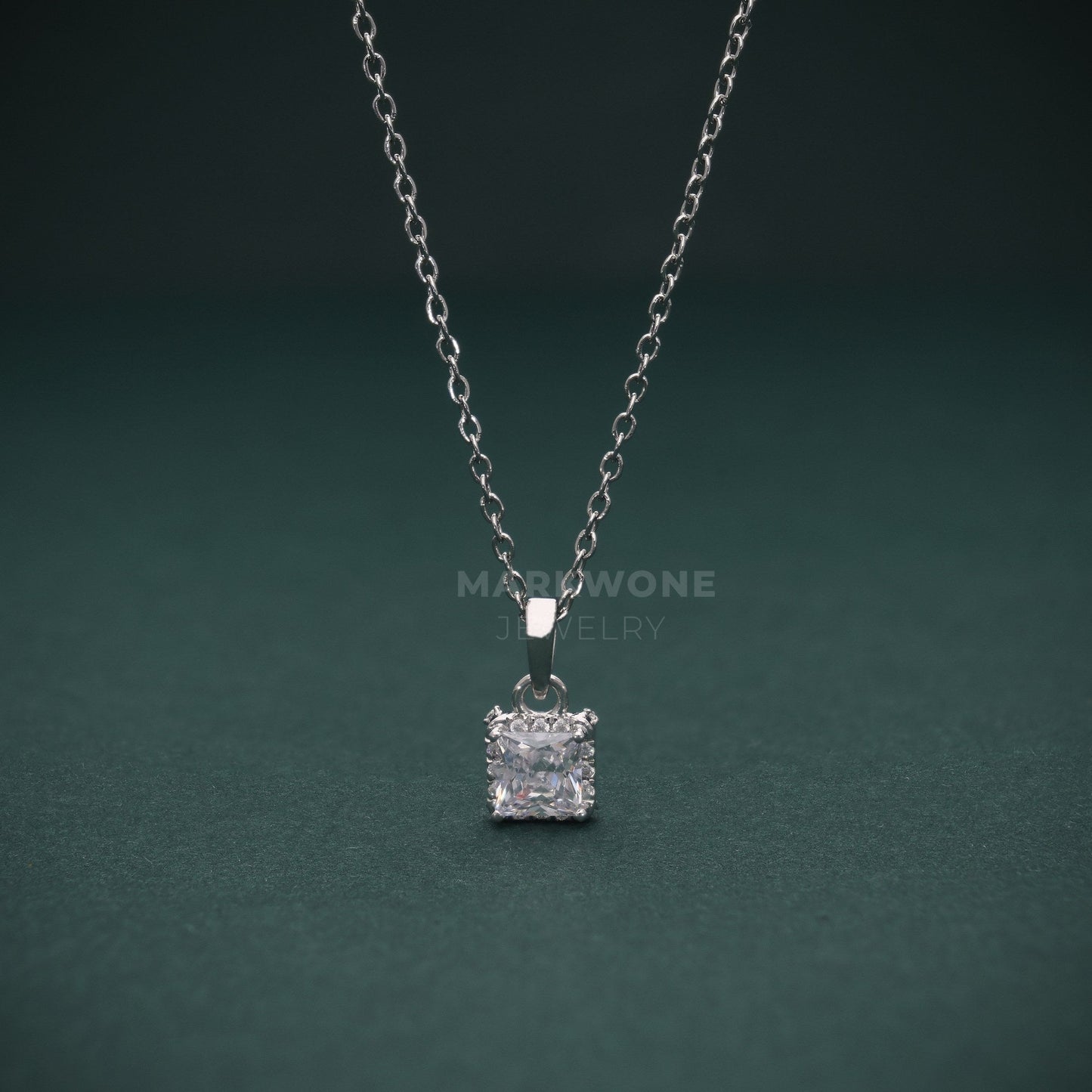 Princess Cut Solitaire Pendant