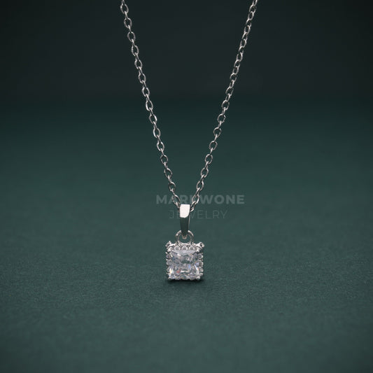 Princess Cut Solitaire Pendant