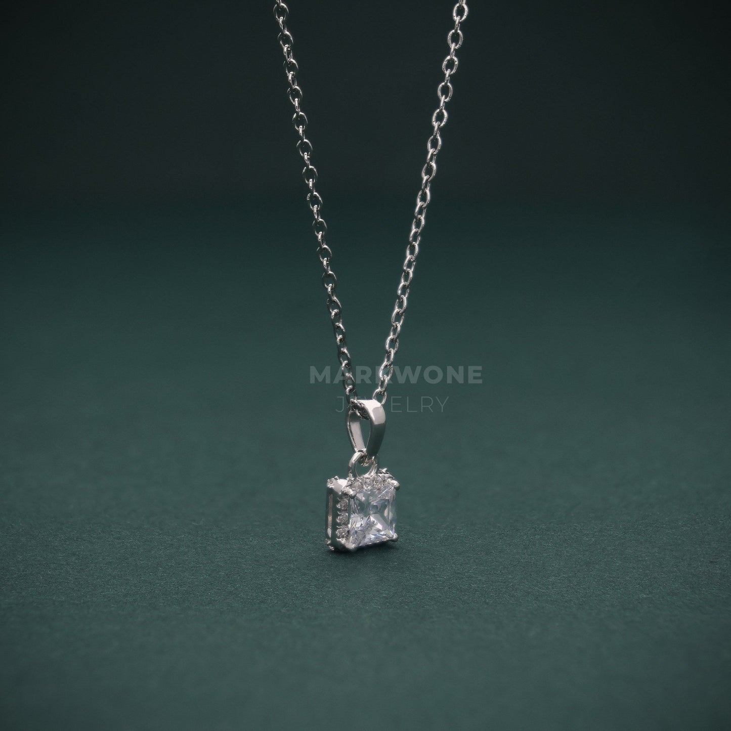 Princess Cut Solitaire Pendant