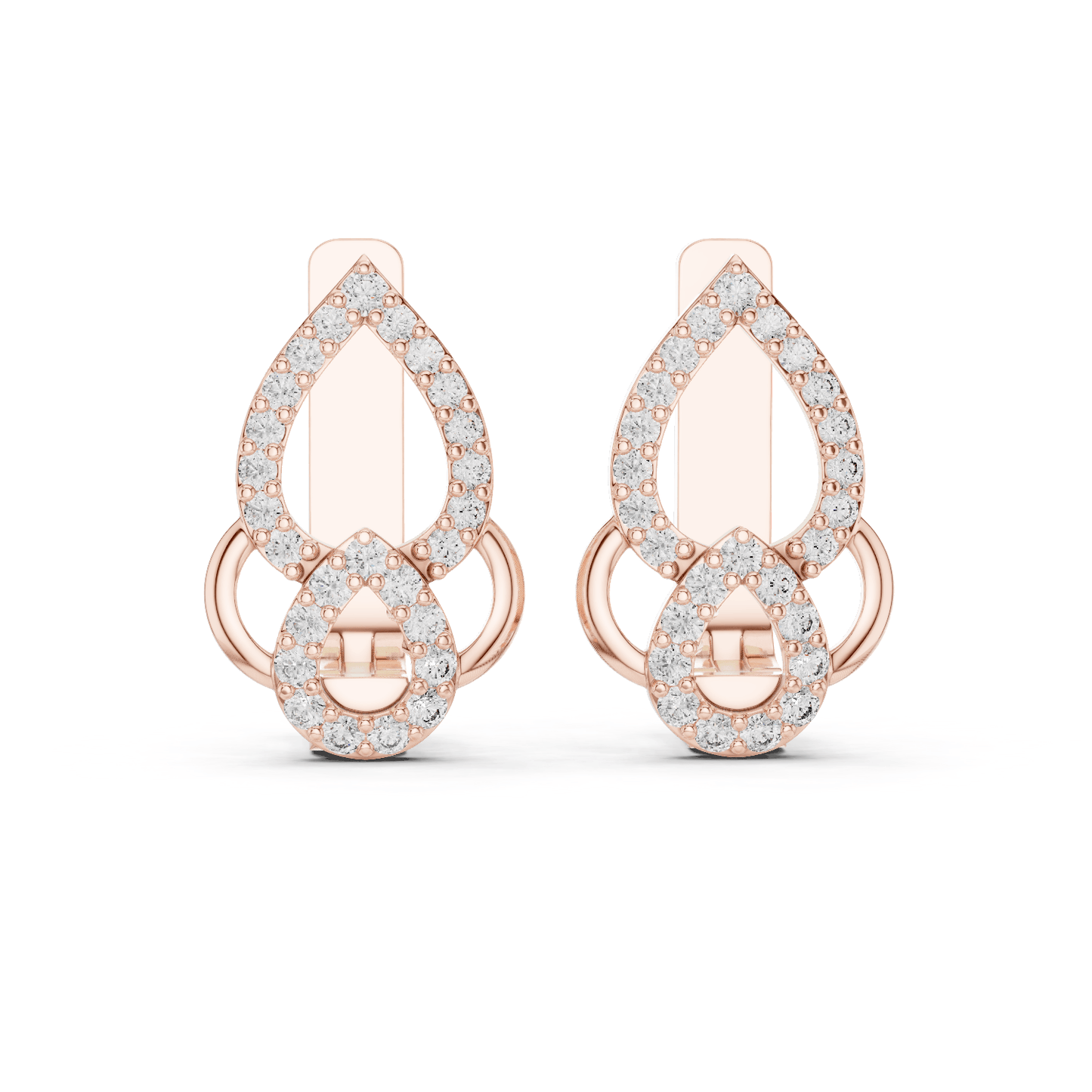 Aria Interlocking Teardrop Earrings