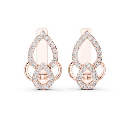 Aria Interlocking Teardrop Earrings