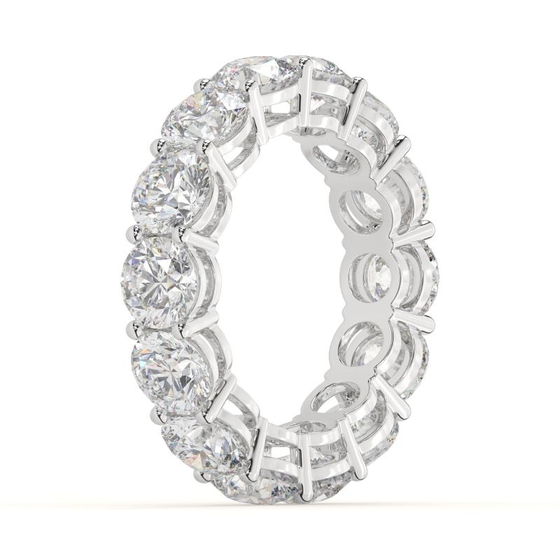 Round Diamond Shared-Prong Statement Eternity Ring